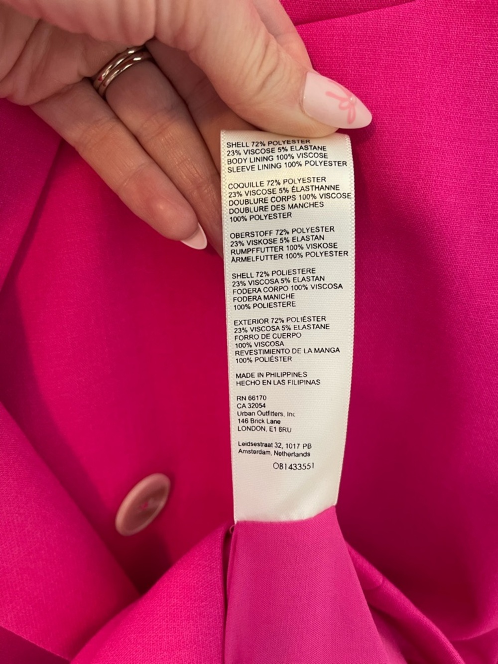 Anthropologie Hot Pink Double-Breasted Blazer - Picture 6 of 8